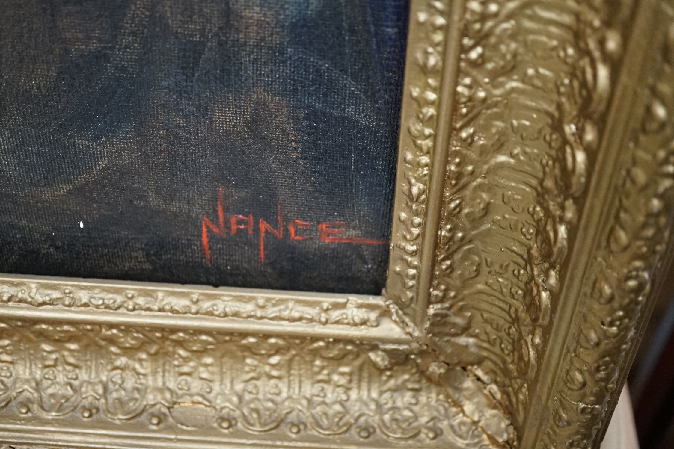 Nance, oil on board, Portrait of Admiral Lord Nelson, signed, 59 x 53cm